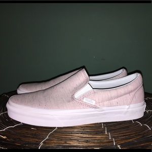 NWOT Vans in box. Speckle Jersey Pink color